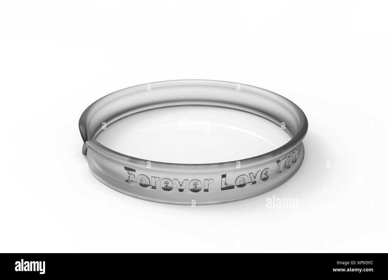 3D-Render von goldenen Ringe mit klaren Hintergrund Farbe Stockfoto