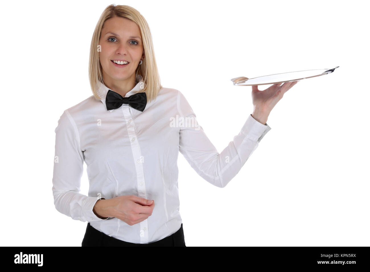 Kellner Kellnerin oberfrauenwald Restaurant blonde Geschäftsfrau Stockfoto