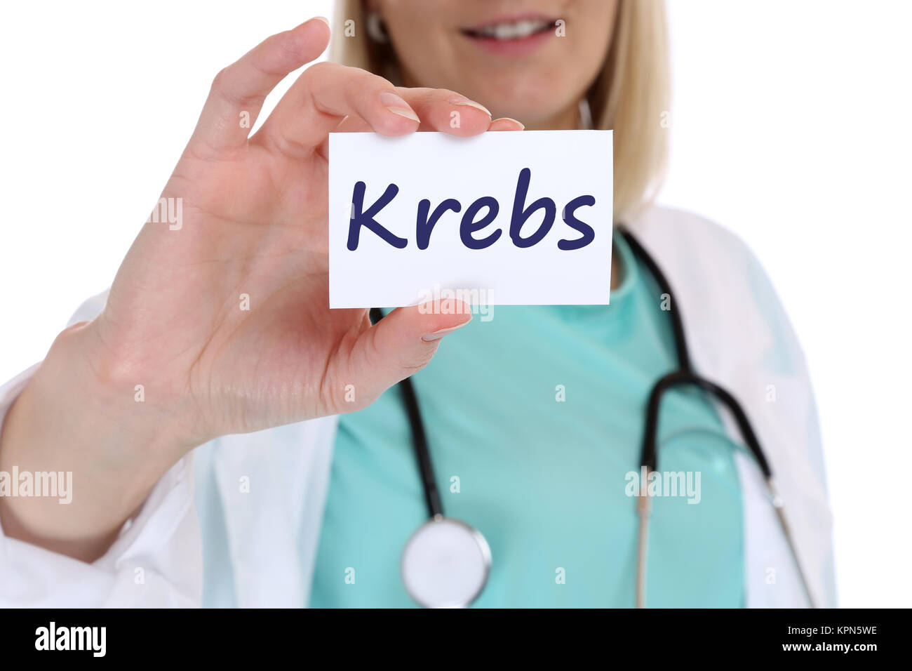 Diagnose Krebs krank Therapie Arzt Krankenschwester Arzt Stockfoto