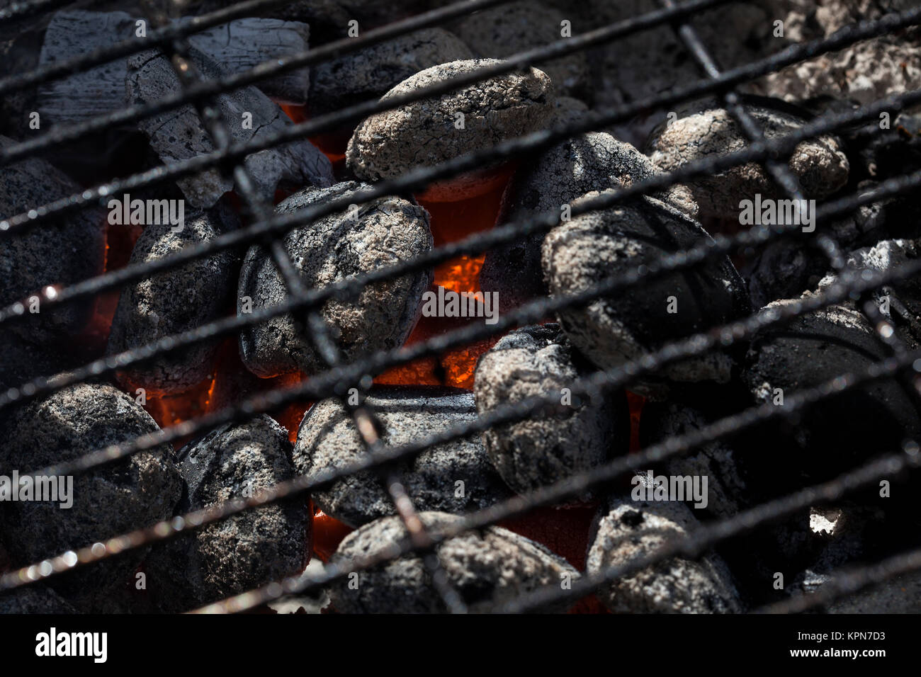 Nahaufnahme von einem Grill Stockfoto