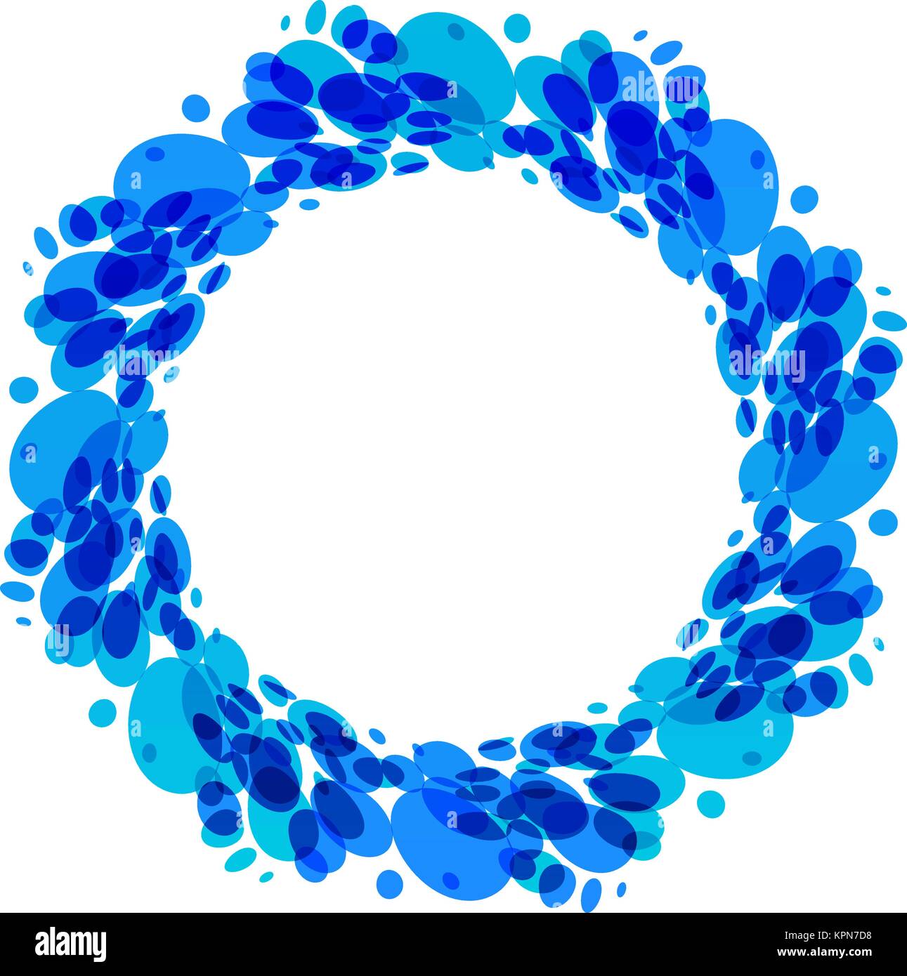 Wasser Kreis splash Twirl, Vector Illustration auf weißem Hintergrund Stock Vektor