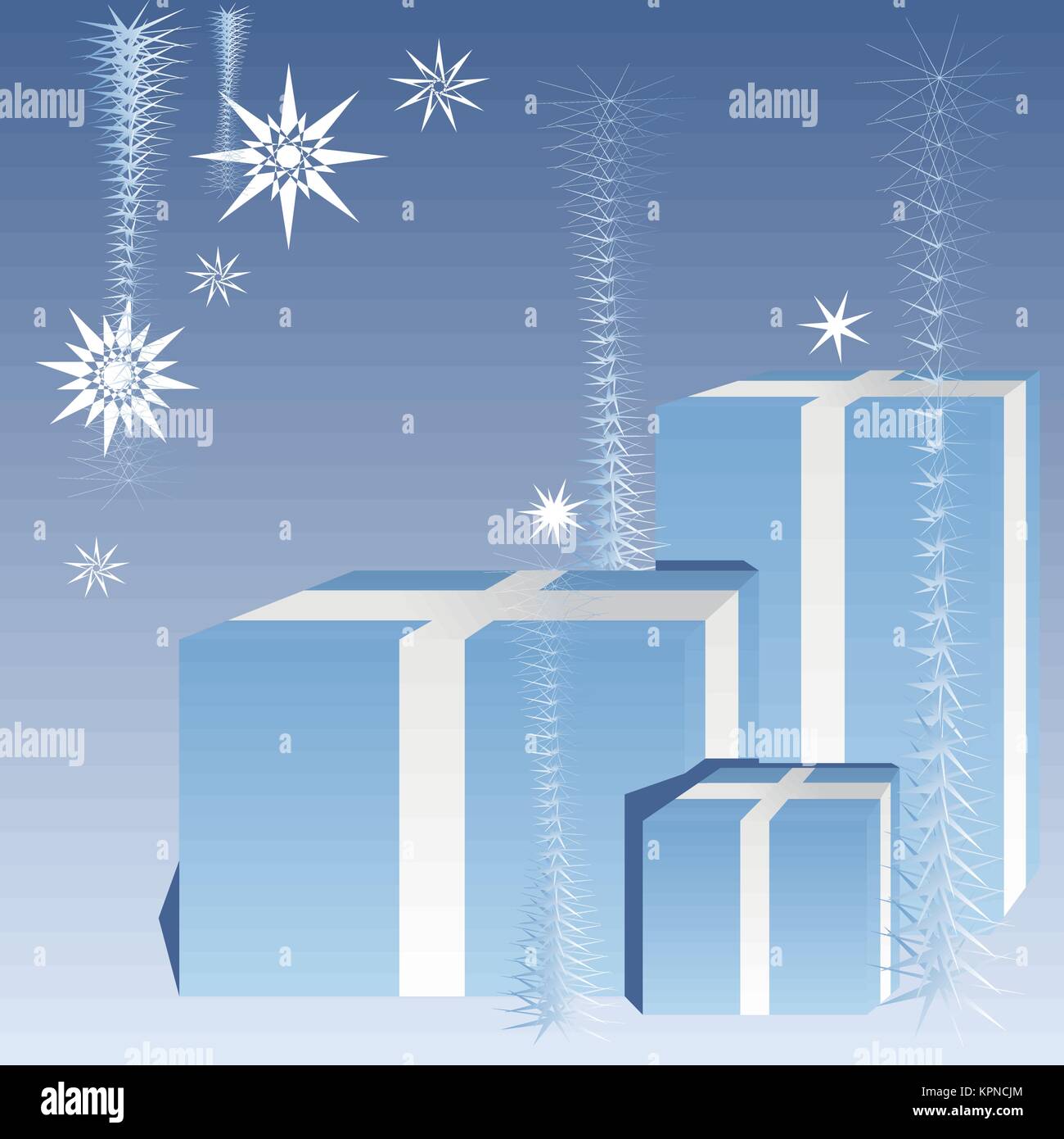 Blue Christmas Geschenke Stock Vektor