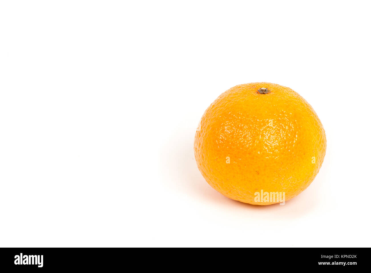 Mandarin auf Weiß Stockfoto
