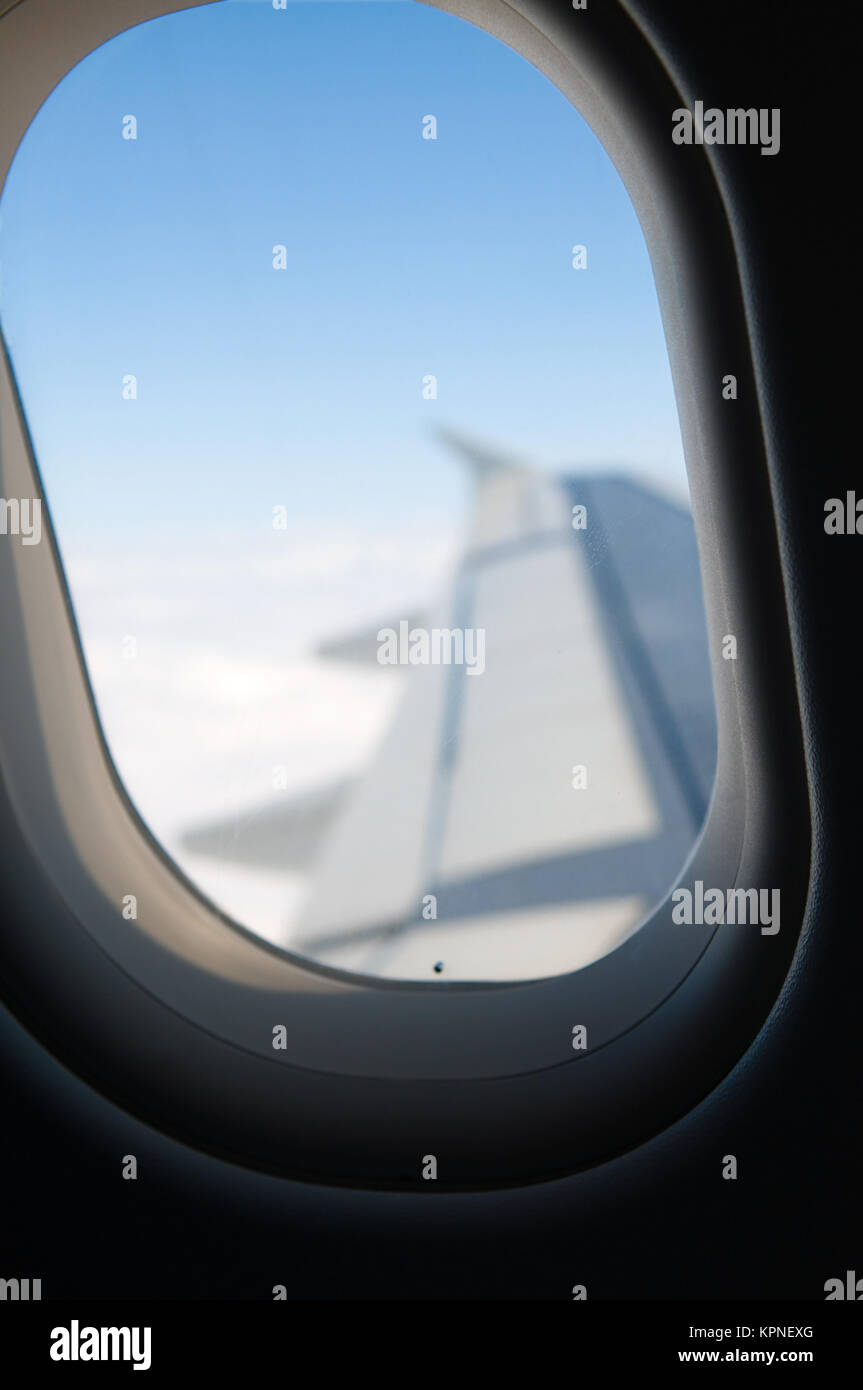 Flügel des Flugzeugs Stockfoto