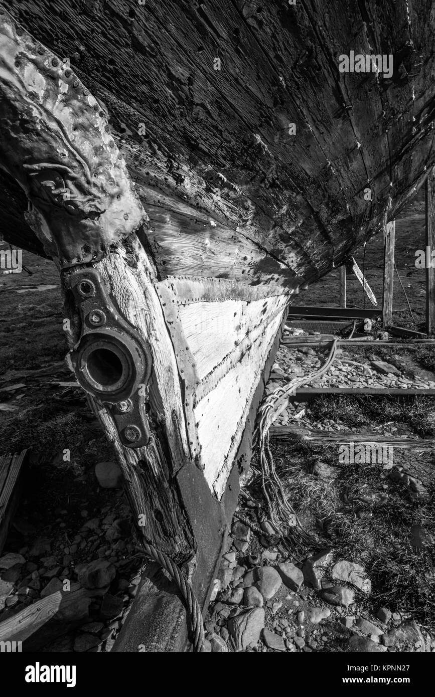 Mono Heck Posten des rostigen alten Walfänger Stockfoto