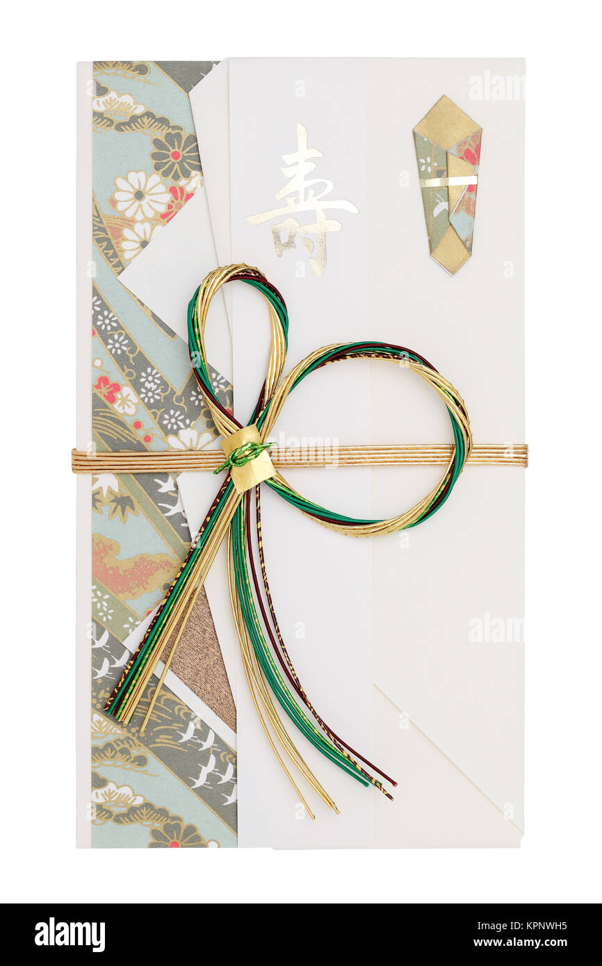 Traditionelle japanische Umschlag für Geld Geschenk auf weißem backgroundã € € isoliert Stockfoto