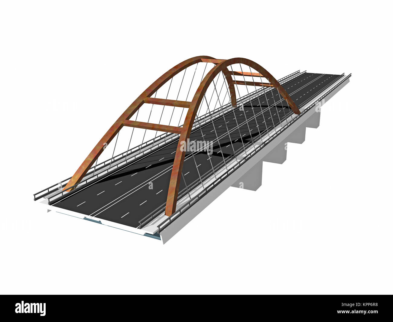 Bogenbrücke ausgenommen Stockfoto