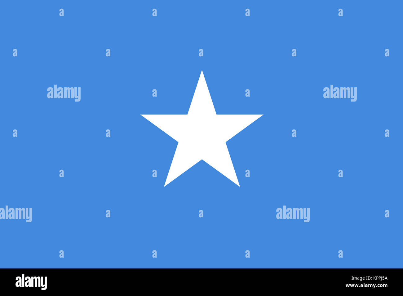 Nationalflagge von Somalia Stockfoto