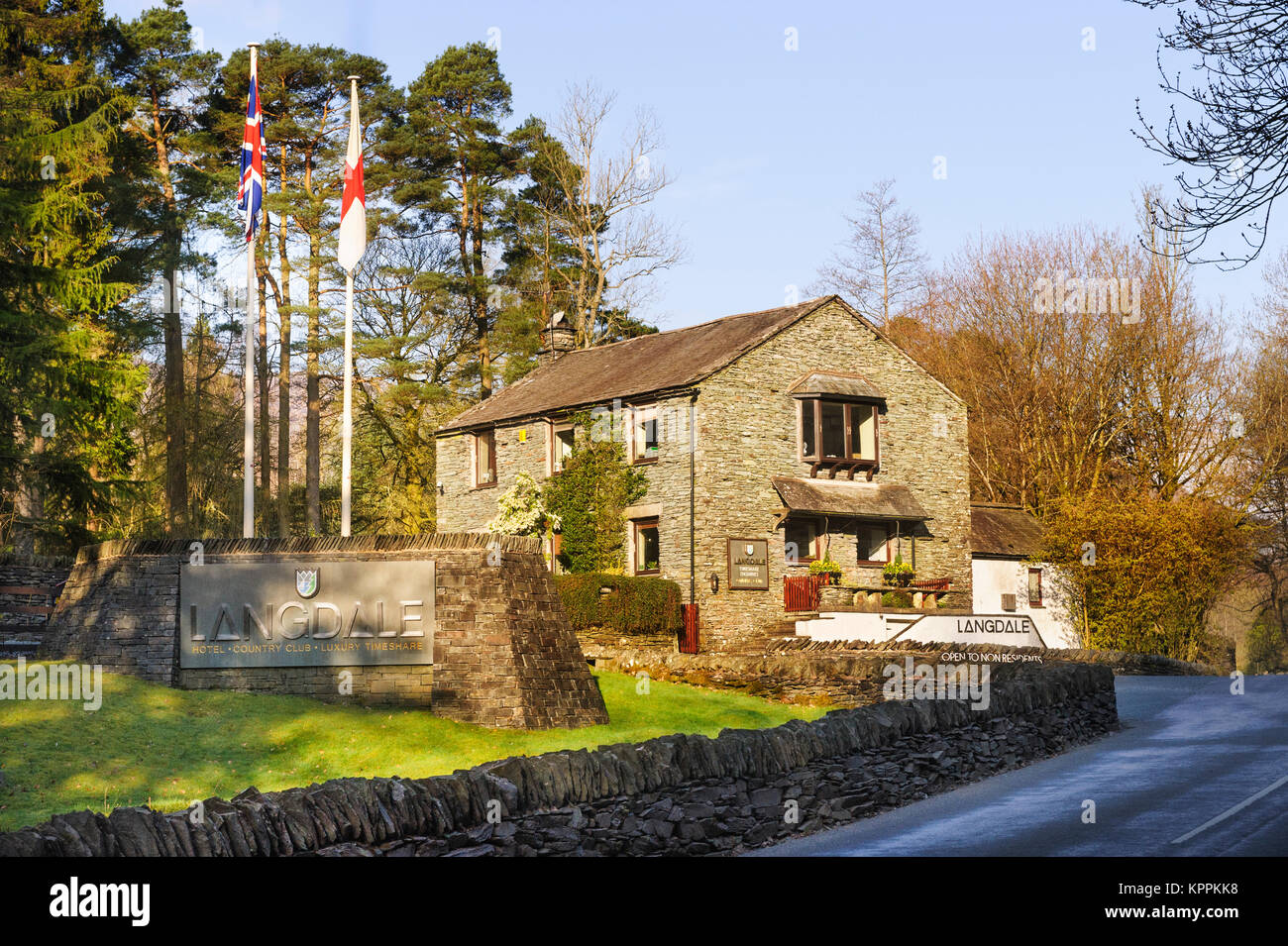 Die Langdale Estate Hotel und Spa im Elterwater im englischen Lake District Stockfoto