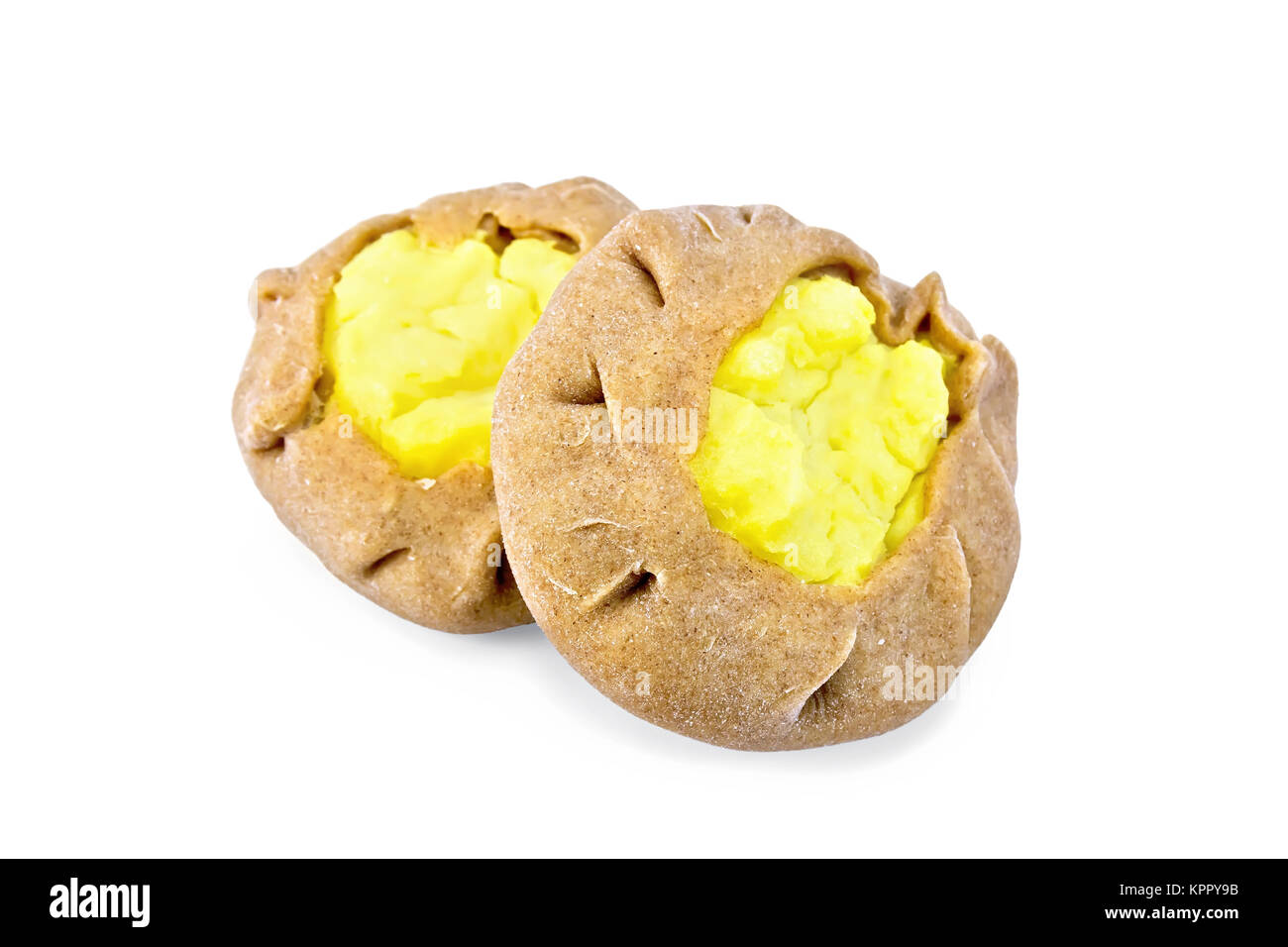 Zwei Weihnachtslieder aus Roggenmehl mit Kartoffeln Stockfoto