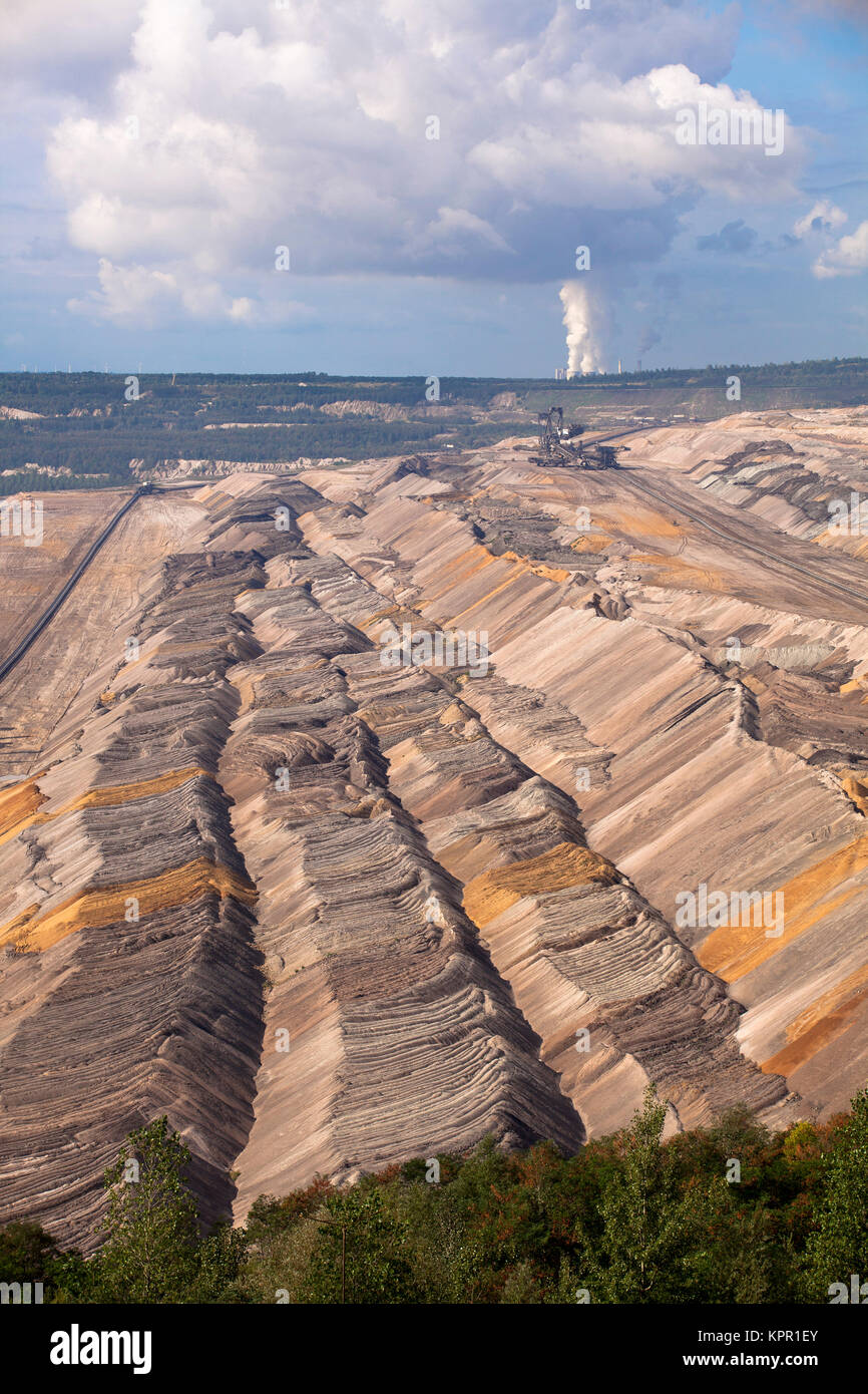 Europa, Deutschland, Braunkohle Tagebau Hambach, RWE Power AG betrieben ...