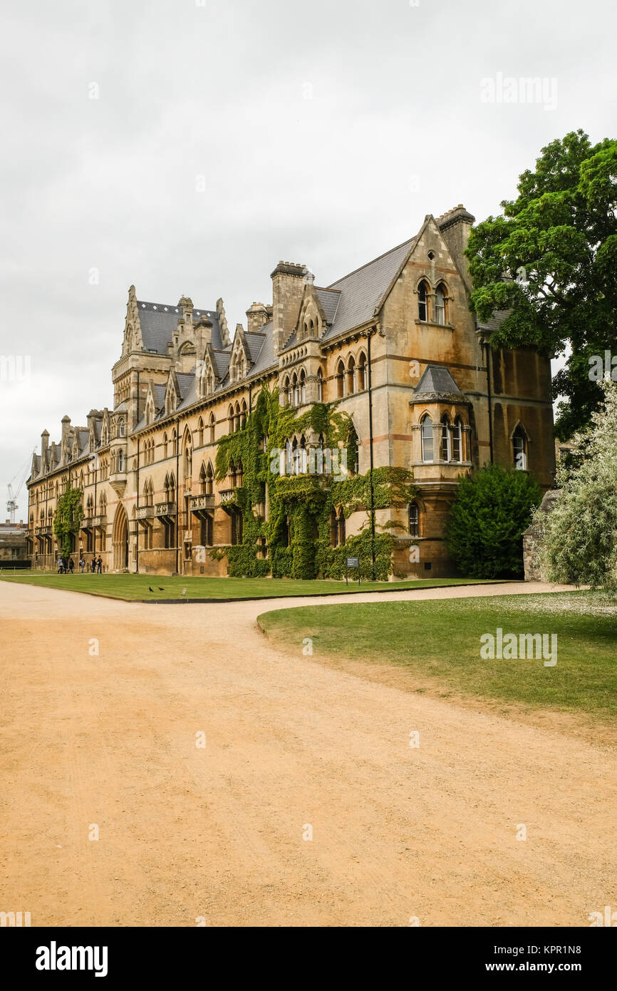 Die Wiese am Christ Church College, Blick von Breiten Fußweg, Oxford, Oxfordshire, England Stockfoto