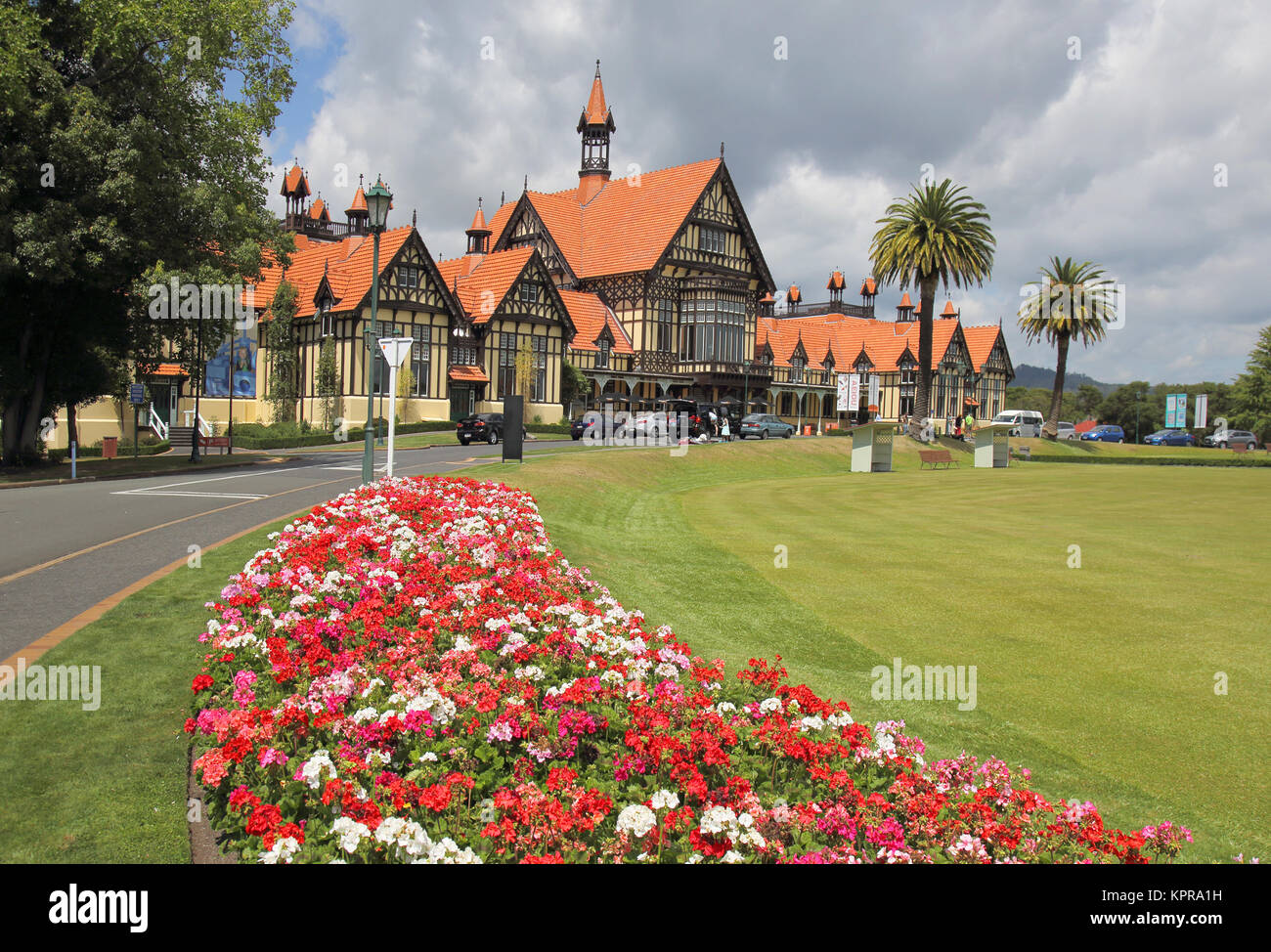 Krocket in Rotorua Regierung Gärten und Museum von Kunst new zealand Stockfoto