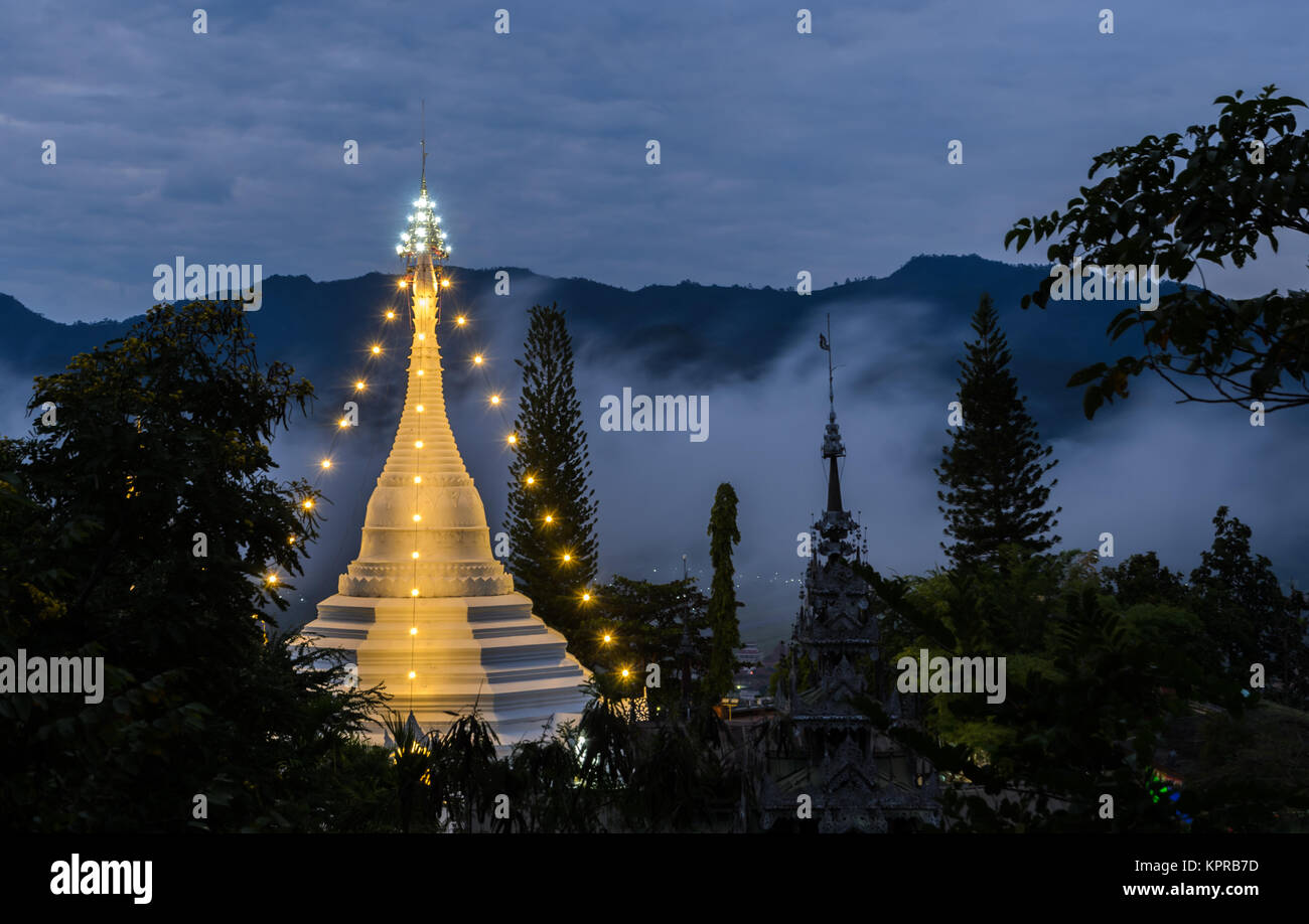 Wat Phra That Doi Kong Mu in Mae Hong Son, Thailand Stockfoto