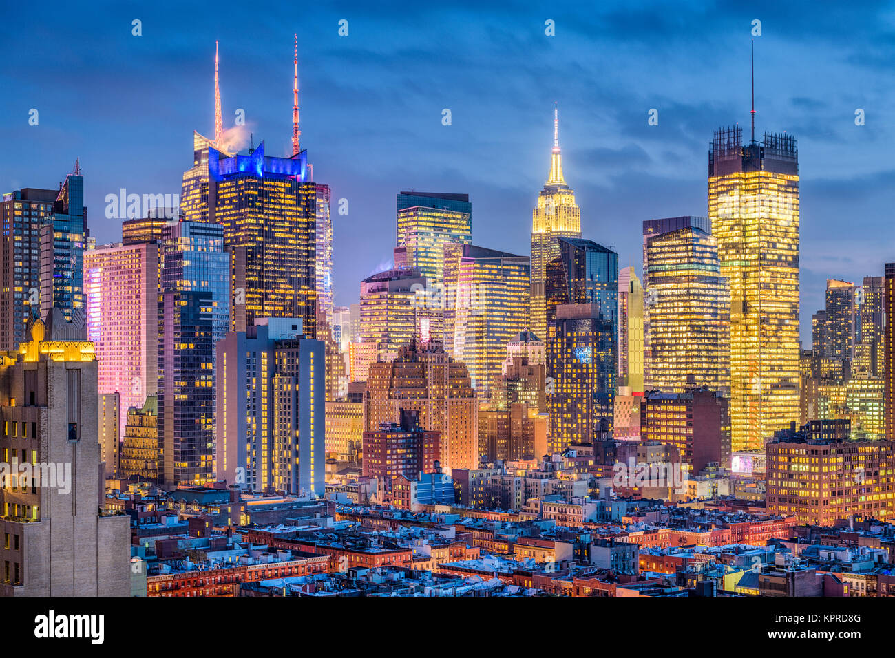 New York, New York, USA Midtown Manhattan Stadtbild. Stockfoto