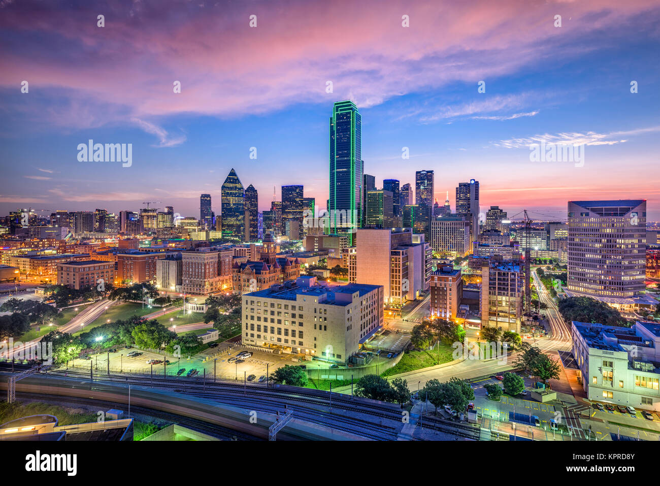 Dallas, Texas, USA Downtown Skyline. Stockfoto