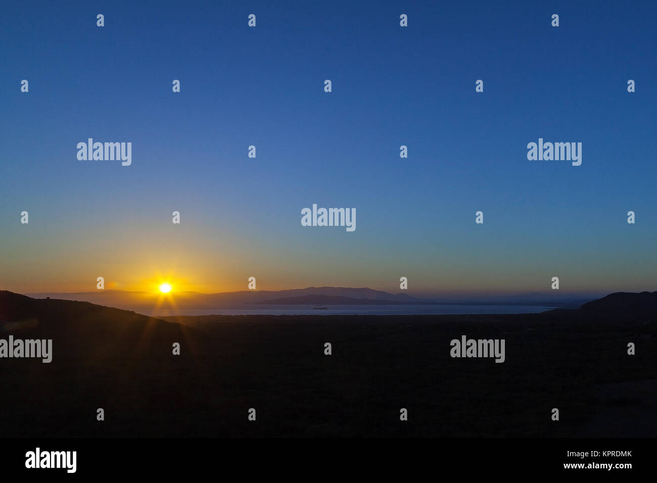 Sonnenuntergang in Palmar de Ocoa Stockfoto