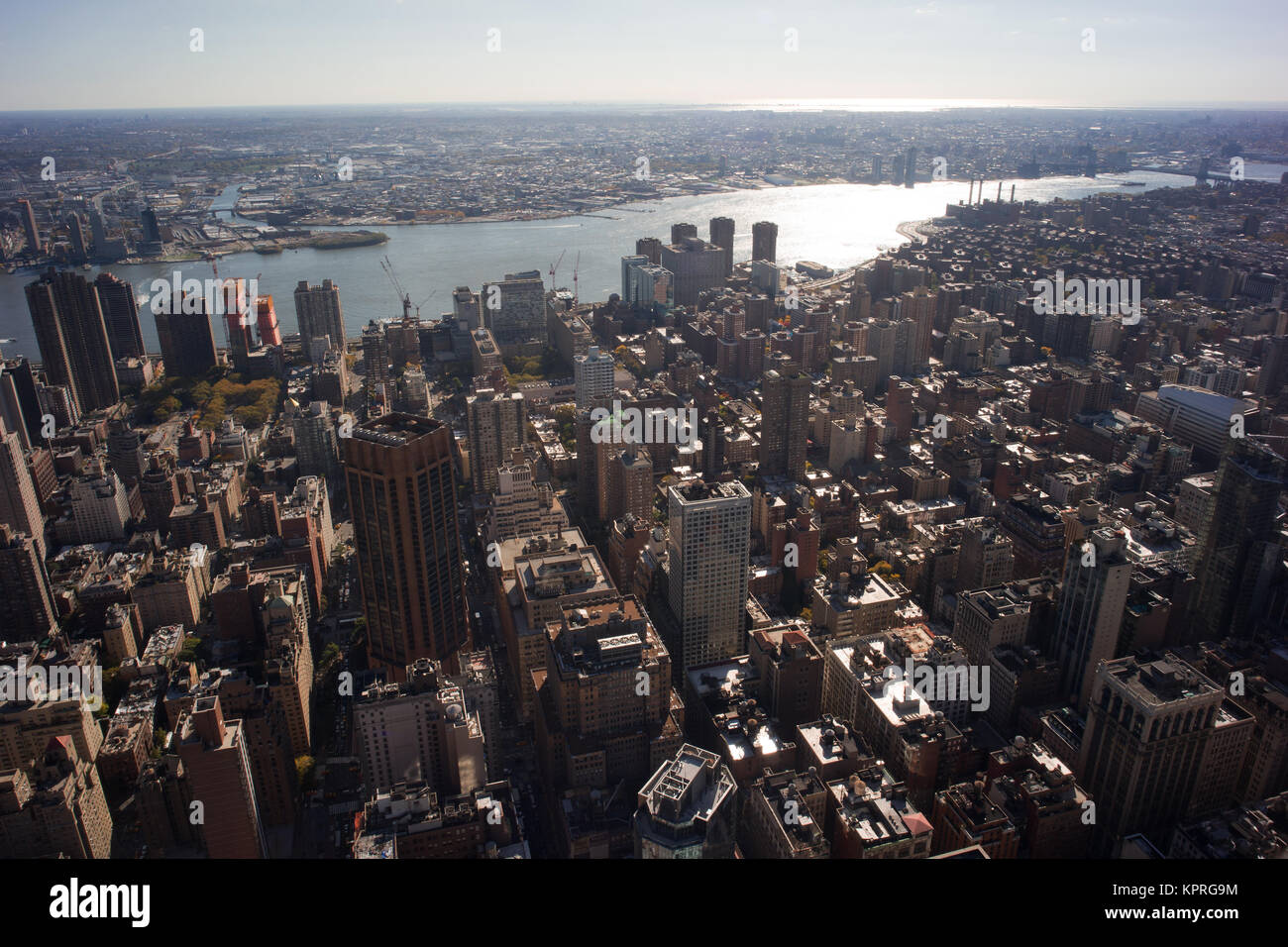 New York City ist eine Weltstadt an der Ostküste der Vereinigten Staaten. Stockfoto