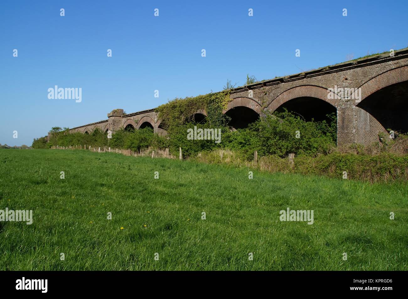 Alte Eisenbahnbrücke wesel Stockfoto