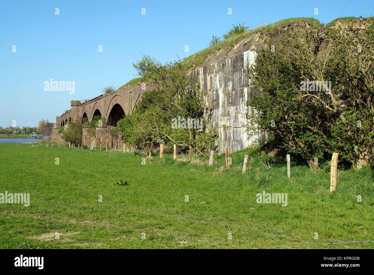 Alte Eisenbahnbrücke wesel Stockfoto