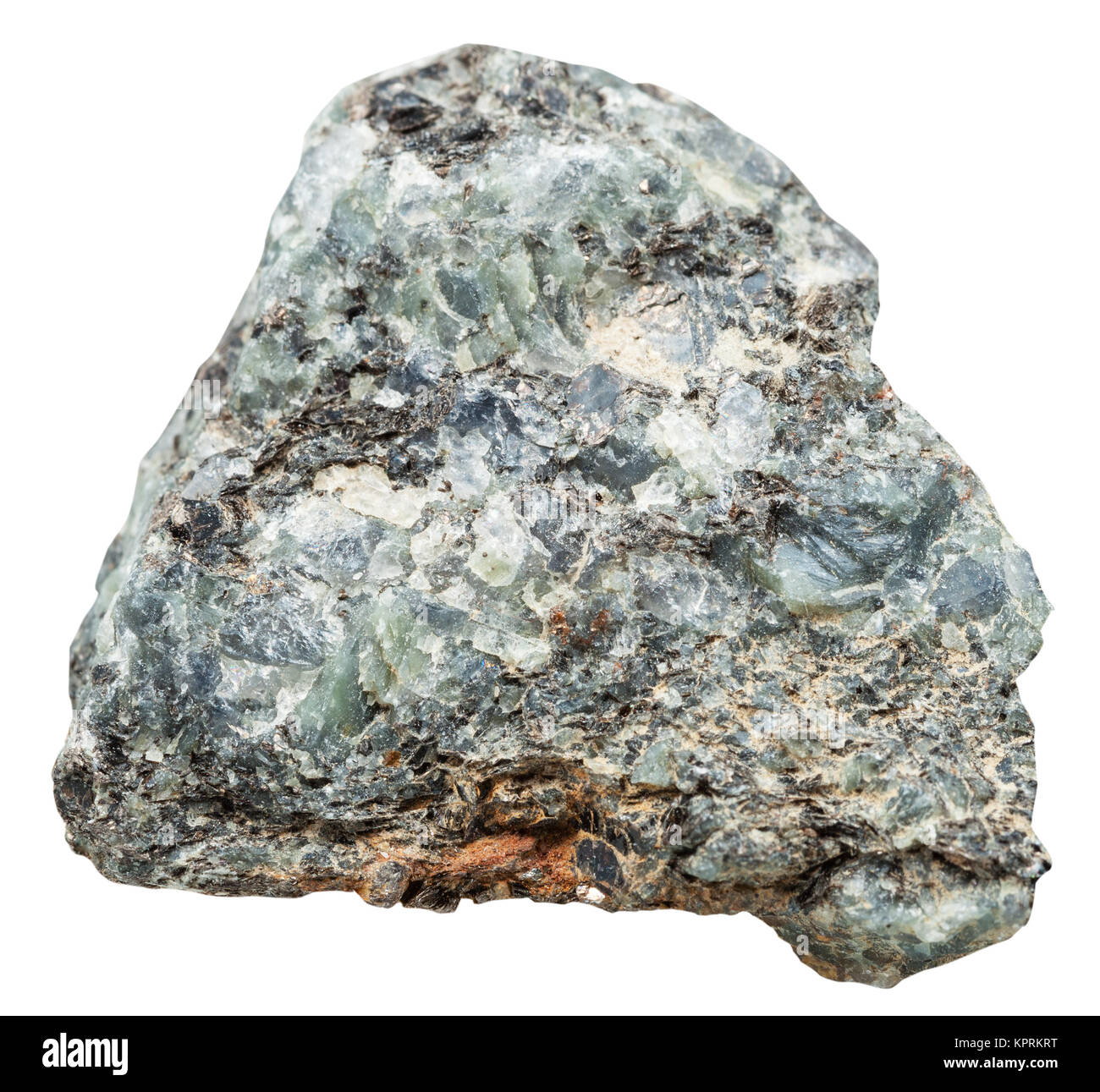 Rock mit nephelin und Biotit In syenite Stockfoto