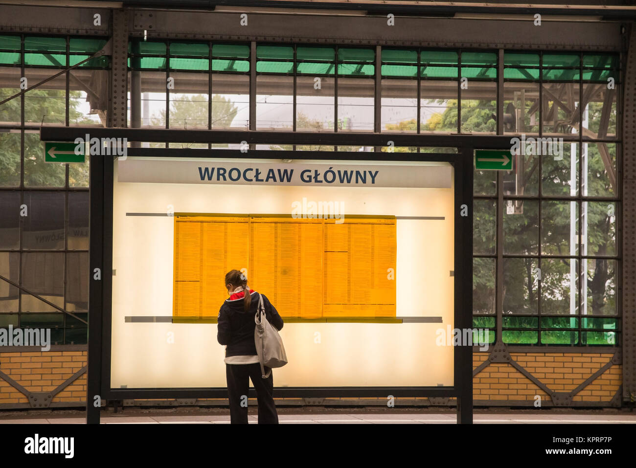 Wroclaw glowny das kürzlich renovierte Hauptbahnhof der polnischen Stadt Wroclaw Polen Stockfoto