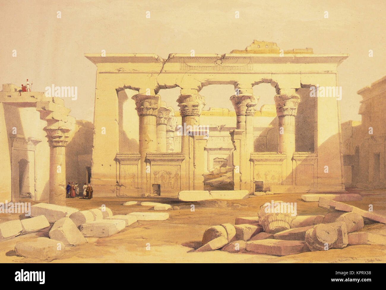 Säulenhalle des Tempels Kalabshe Stockfoto