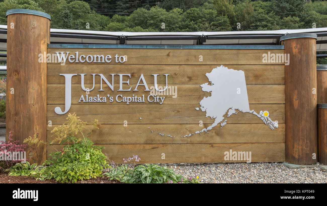 Juneau, der Hauptstadt von Alaska, USA Stockfoto