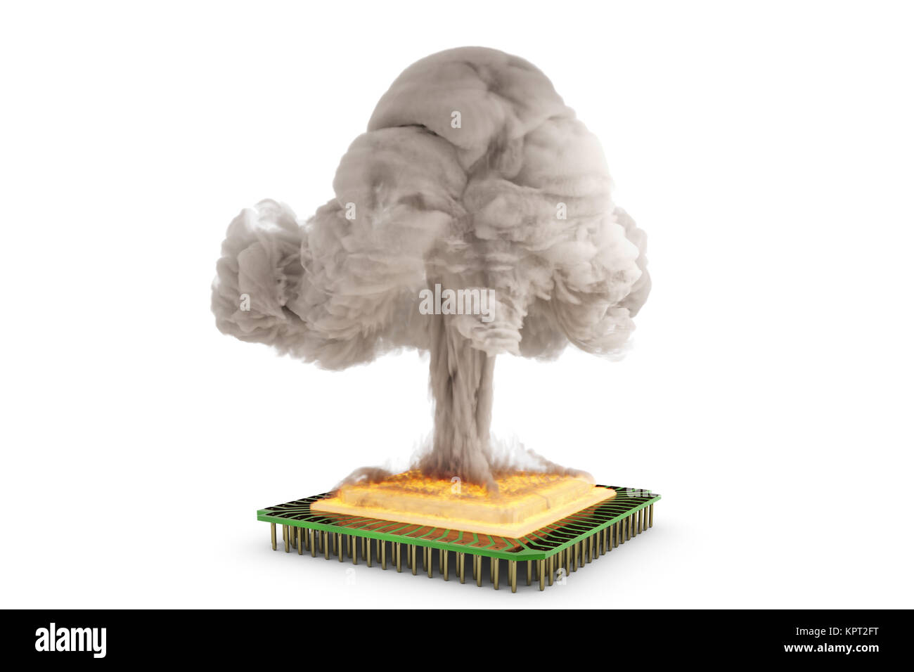 3D-Illustration - heiße CPU Stockfoto