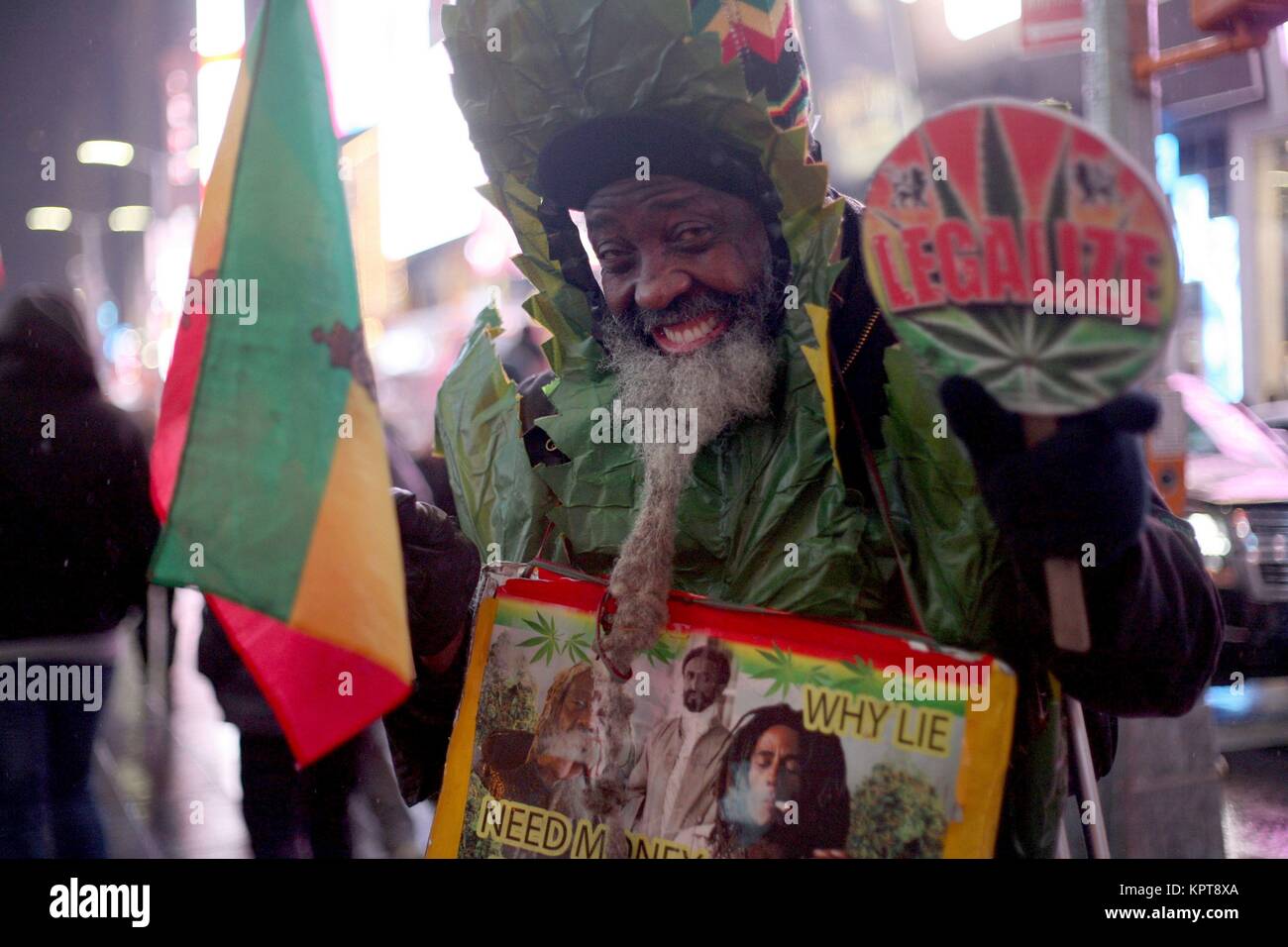 Rastafari Gaukler in Times Square, New York, USA Stockfoto