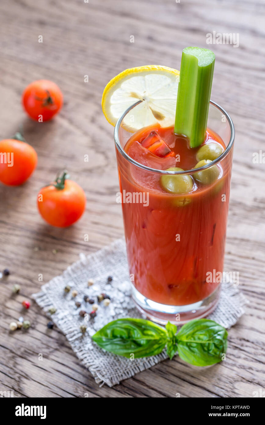 Bloody Mary cocktail Stockfoto