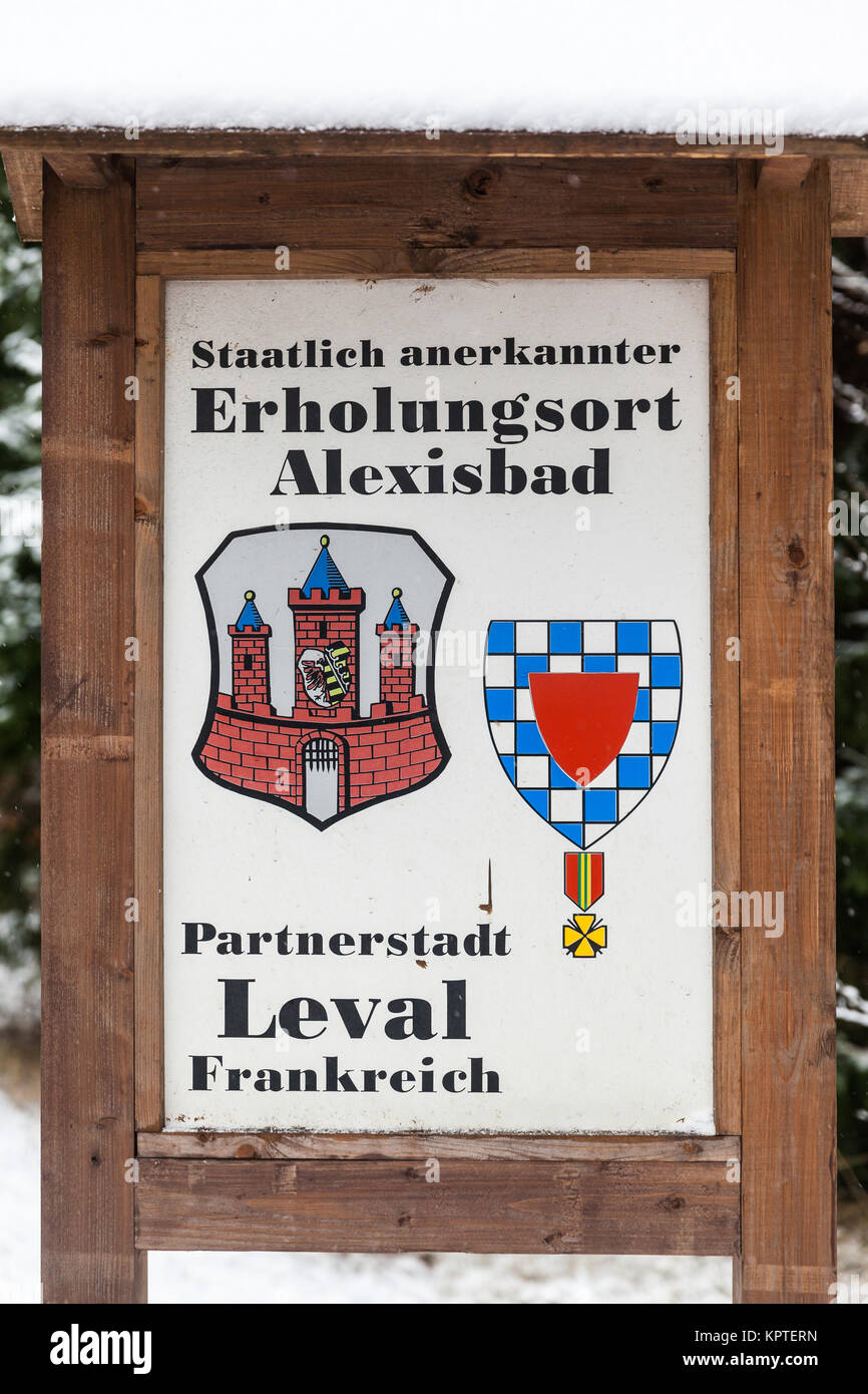 Partnerschaft alexisbad Leval Stockfoto