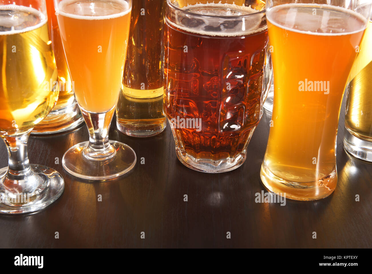 Biergläser Stockfoto