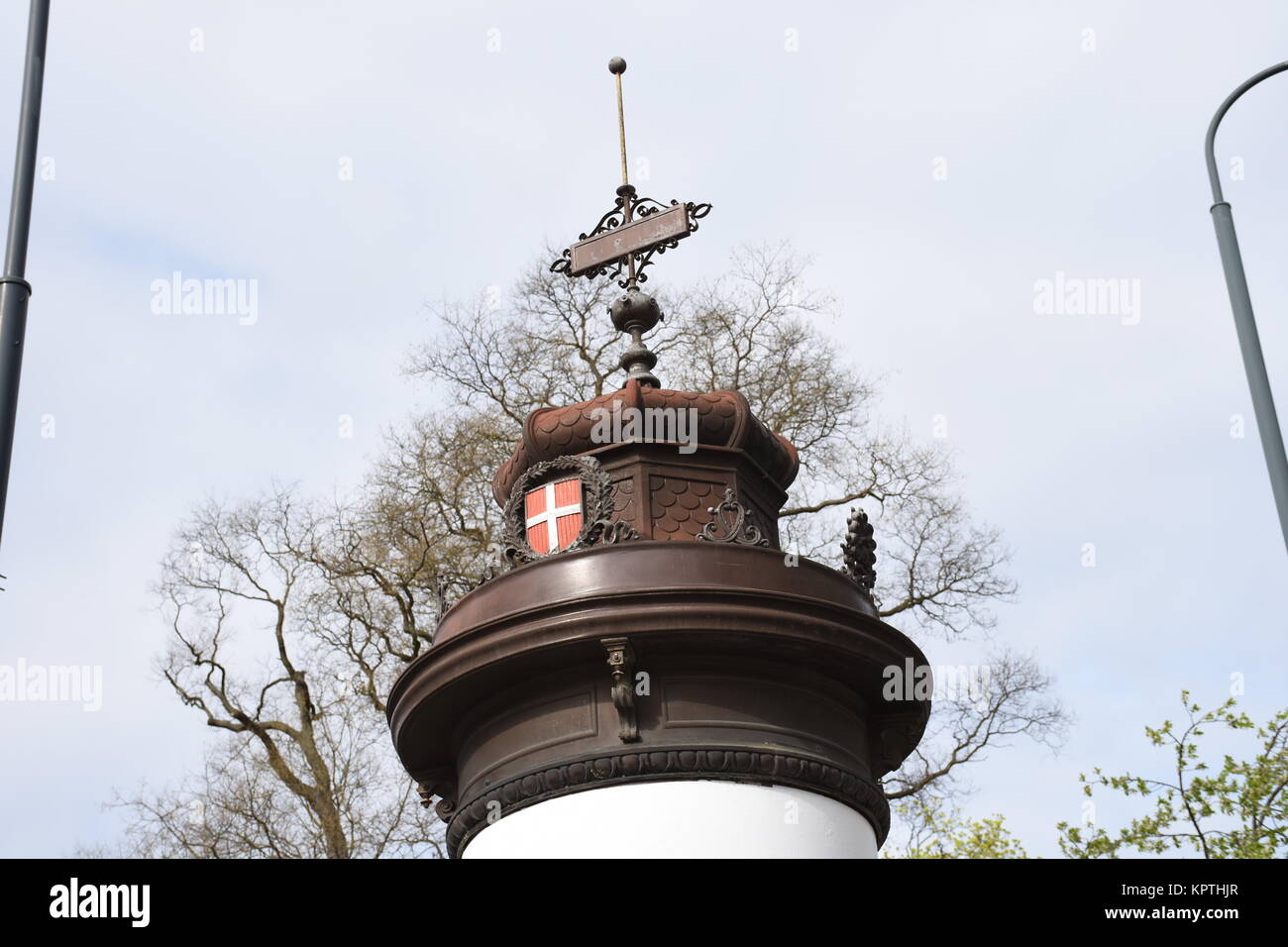 - Klassische Werbung, Werbung Säule, Säule, Wien, Architektur, Alte, Werbung, Stadt Stockfoto