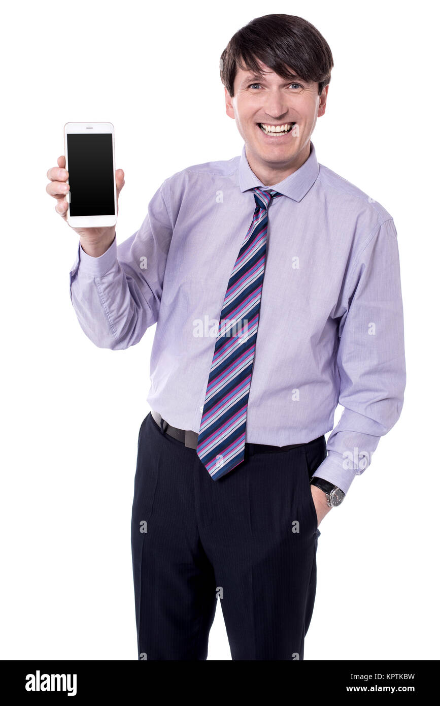 Corporate Executive anzeigen stilvolle Handy. Stockfoto