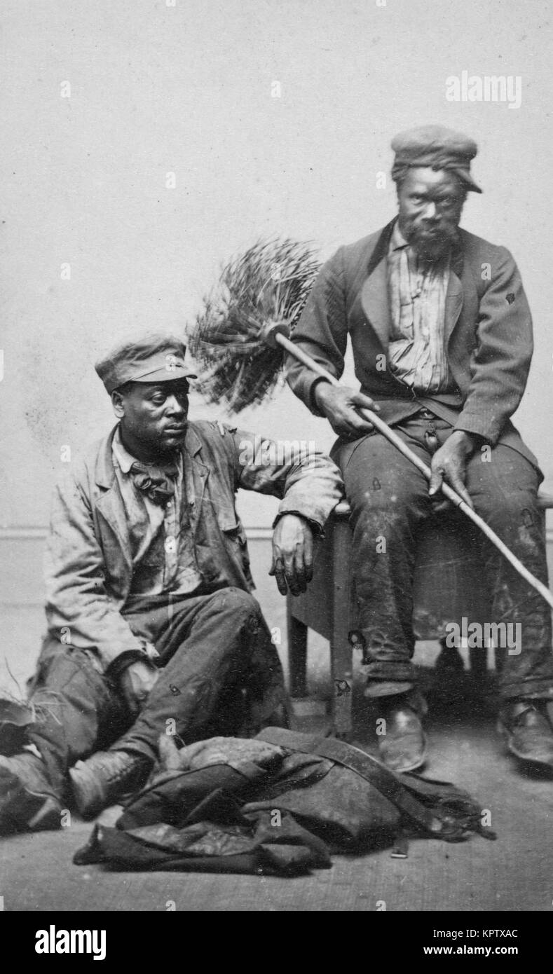 Schornsteinfeger, African American Schornsteinfeger Stockfoto