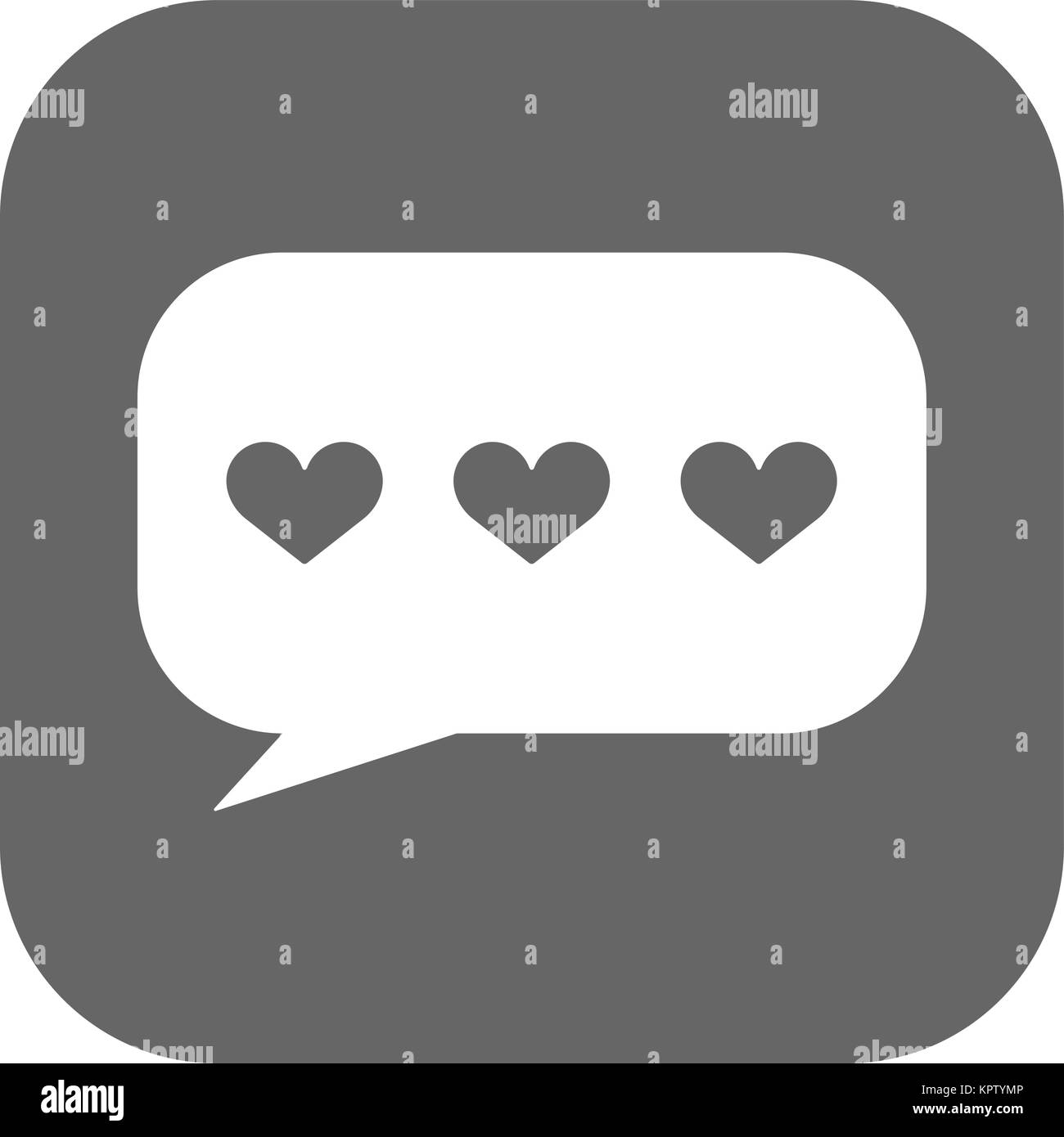 Sprechblasen mit Herz Symbol Vektor, gefüllt, flach, feste weiße Piktogramm isoliert auf Weiss. Liebe chat Symbol, Logo illustration Stock Vektor