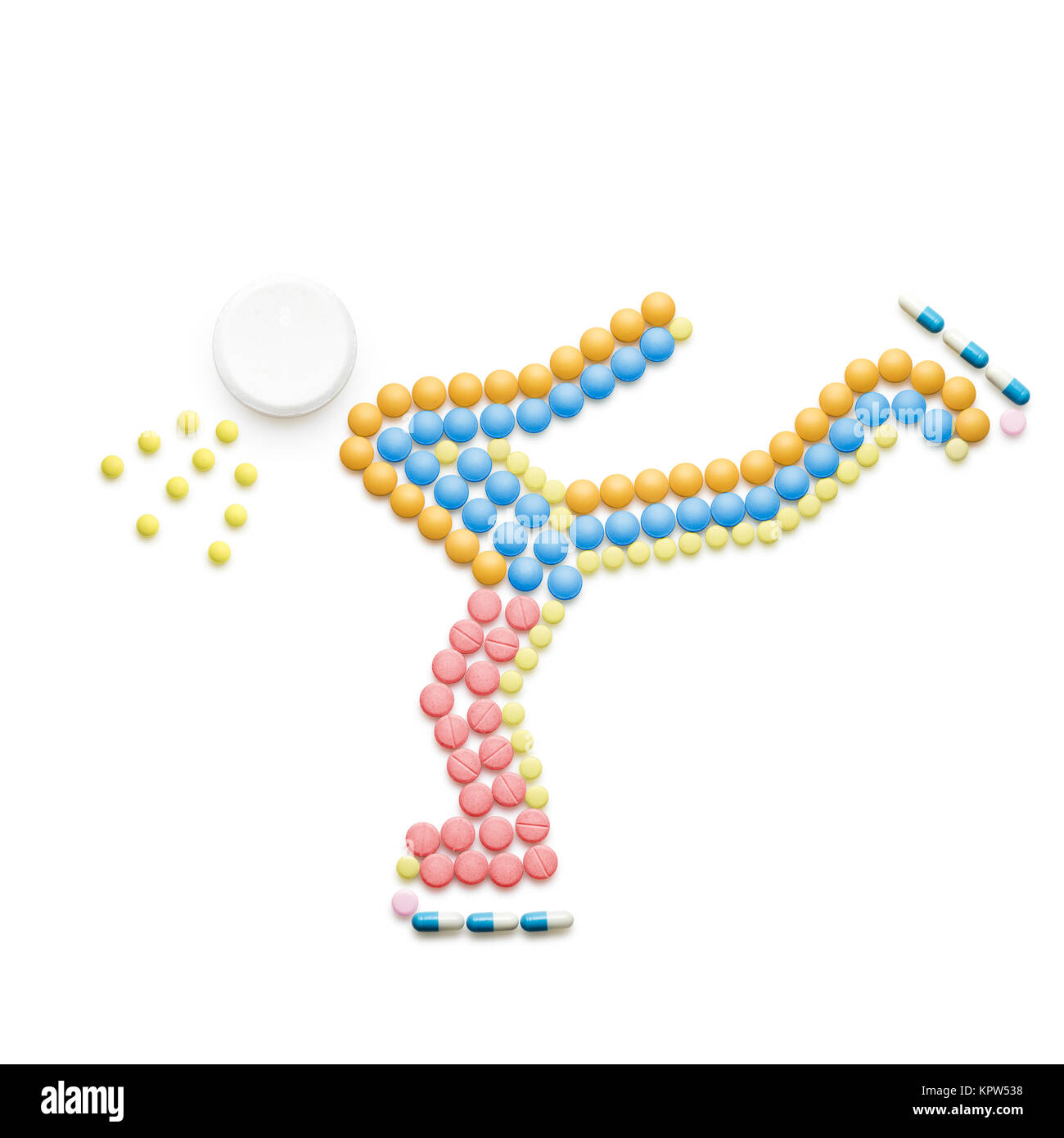 Niesen beim Skaten. Stockfoto