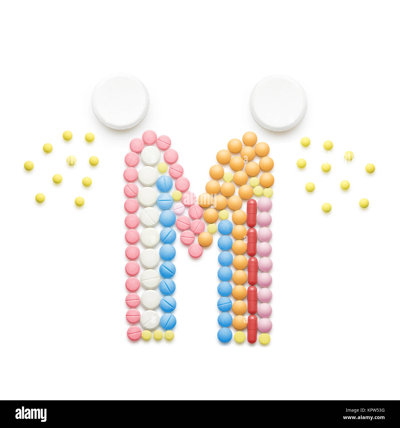 Niesen mit Bakterien. Stockfoto