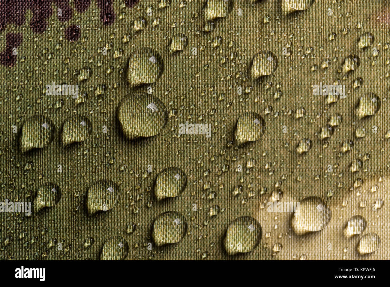 Camouflage wasserfest Textil Stockfoto