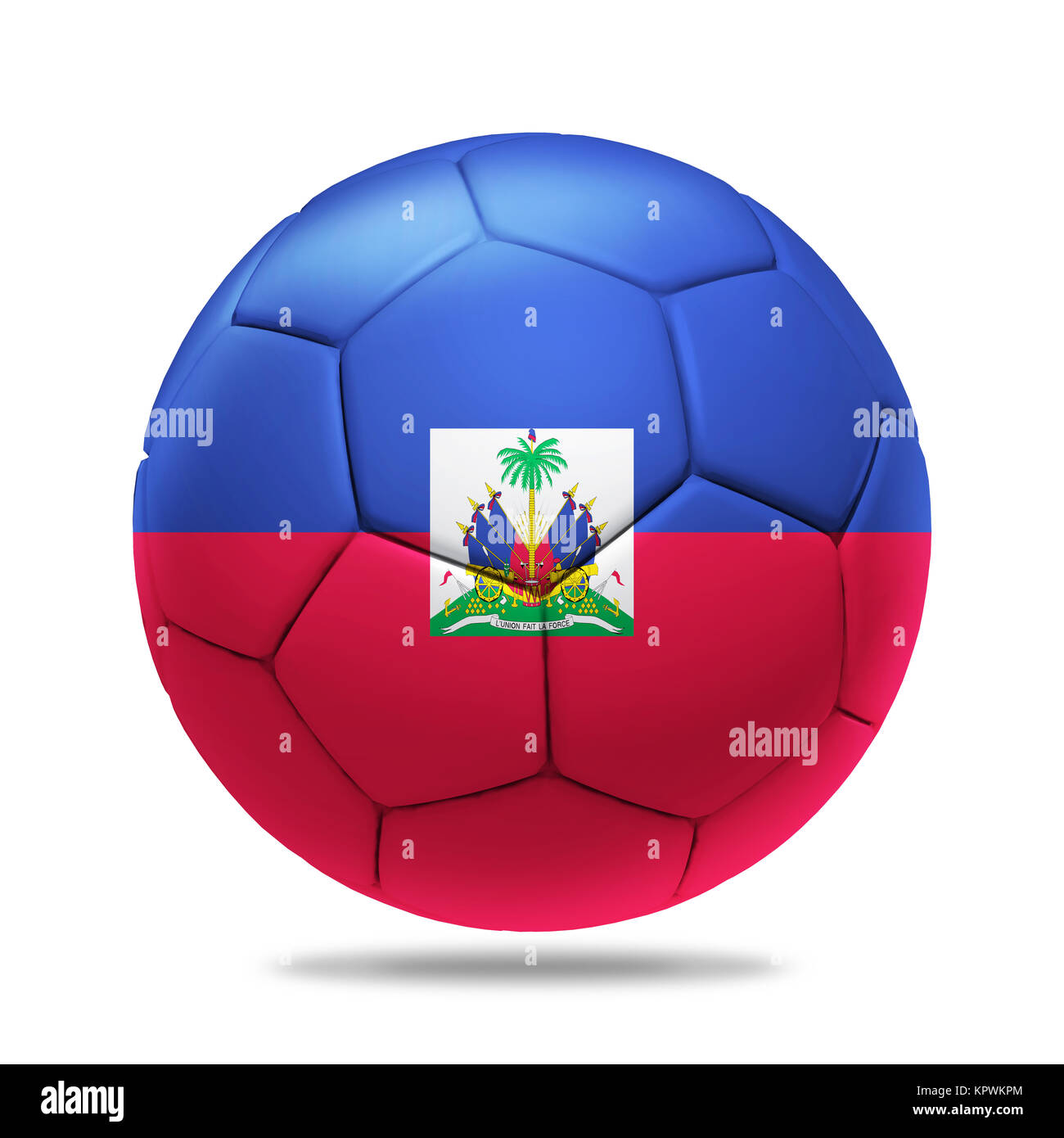 3D-Fußball mit Haiti team Flagge Stockfoto