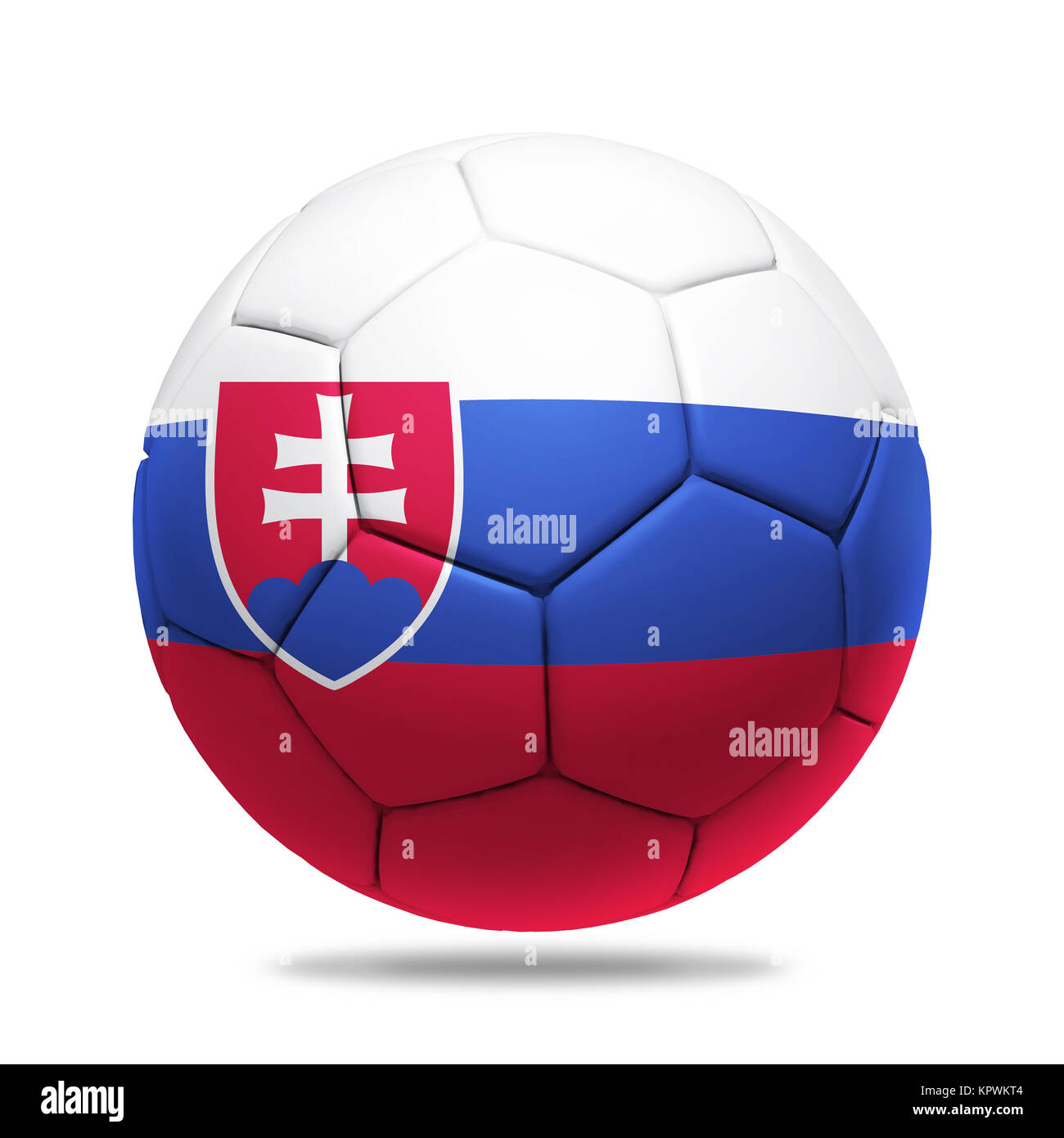 3D-Fußball mit der Slowakei team Flagge Stockfoto