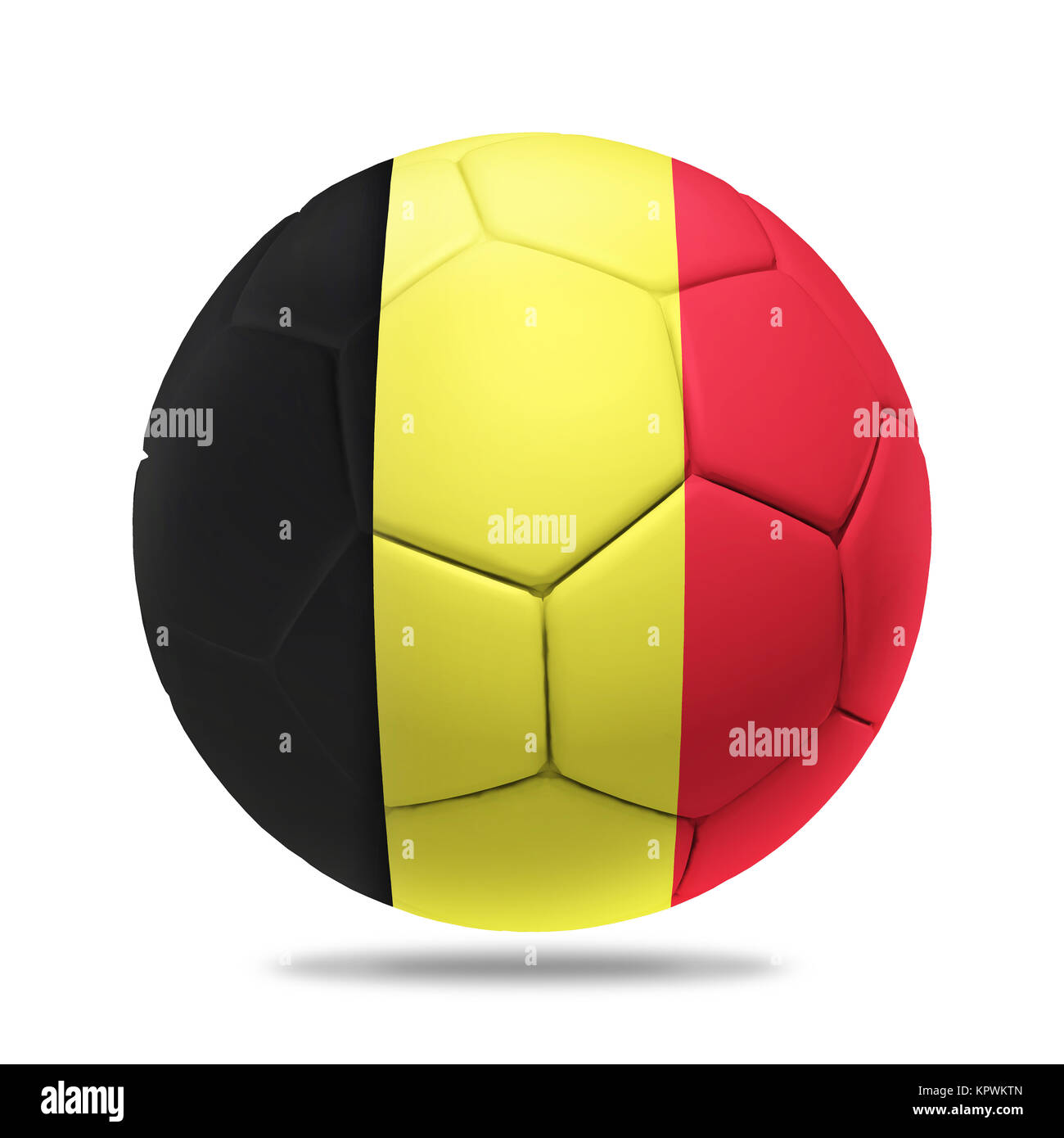 3D-Fußball mit Belgien team Flagge Stockfoto
