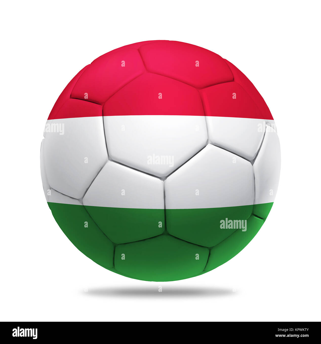 3D-Fußball mit Ungarn team Flagge Stockfoto