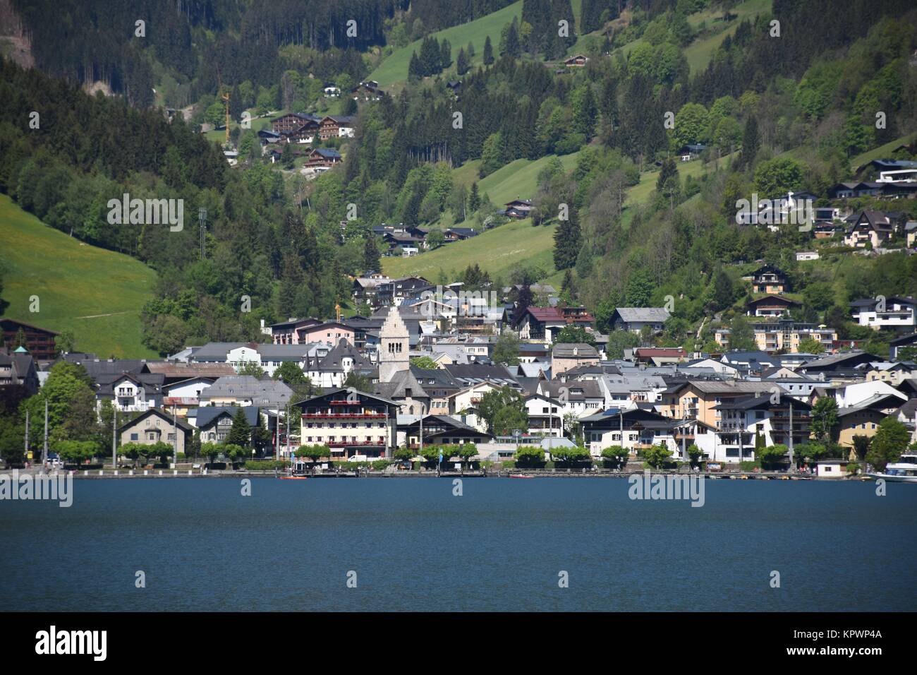 Â Zeller See, sehen, zell am see, salzburg, Pinzgau, Ferienregion, Berge, Österreich, Alpen Stockfoto