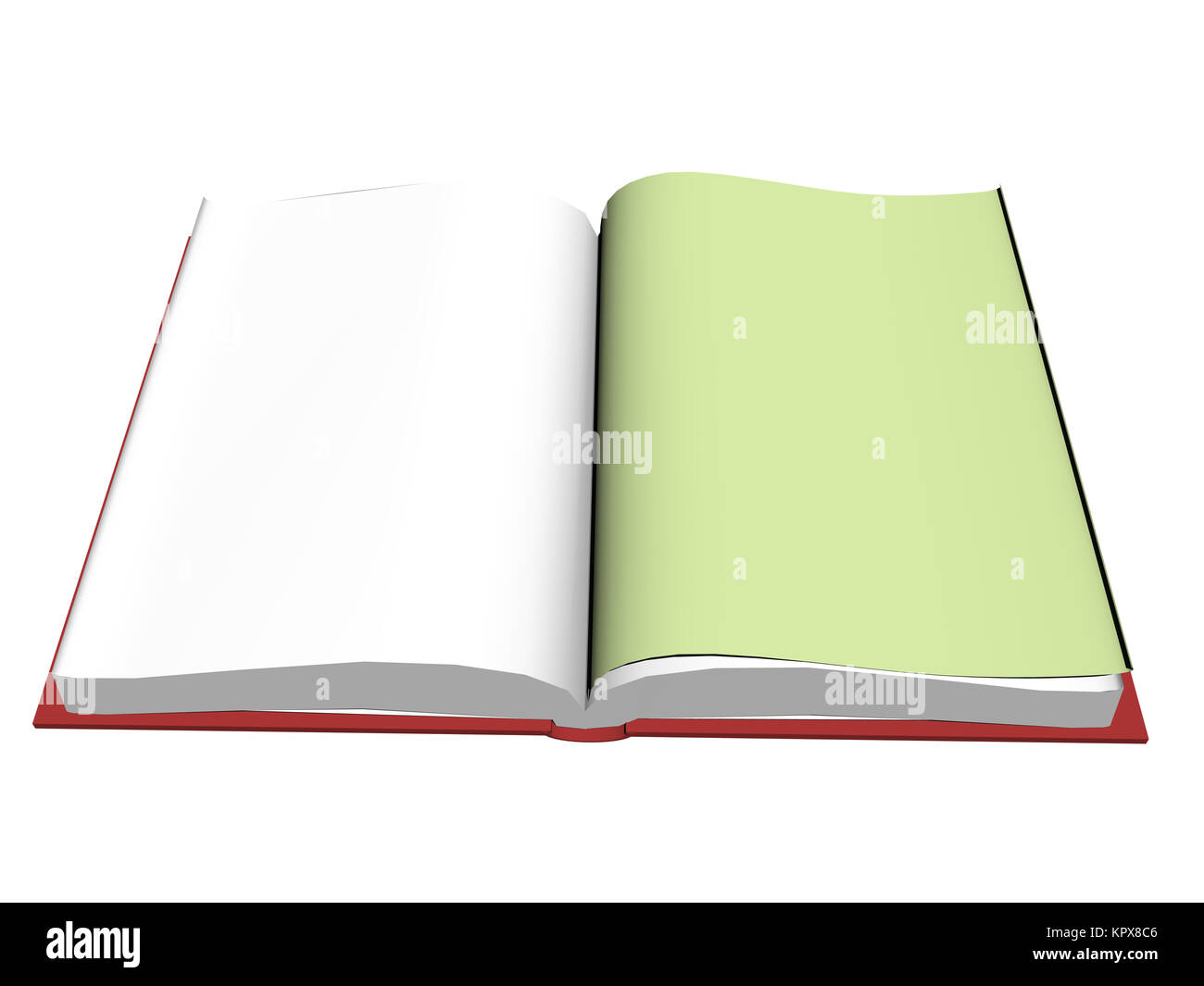 Das Buch wurde kostenlos geöffnet Stockfoto