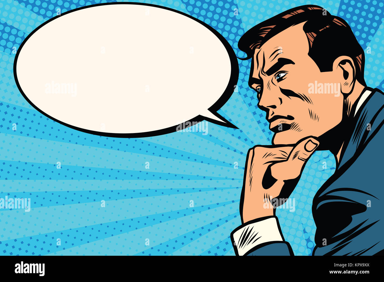 Man Thought Thinking Pop Art Stockfotos Und Bilder Kaufen Alamy