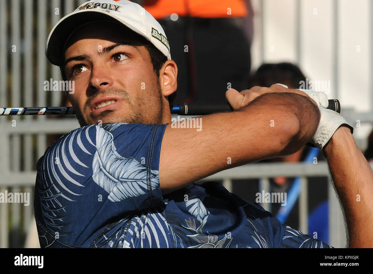 Orlando, USA. 16 Dez, 2017. Thomas Lehman-stücke weg auf der ersten Bohrung während der ersten Runde der 2017 PNC Vater Sohn Herausforderung Golf Turnier am 16. Dezember 2017 im Ritz-Carlton Golf Club in Orlando, Florida. Credit: Paul Hennessy/Alamy leben Nachrichten Stockfoto