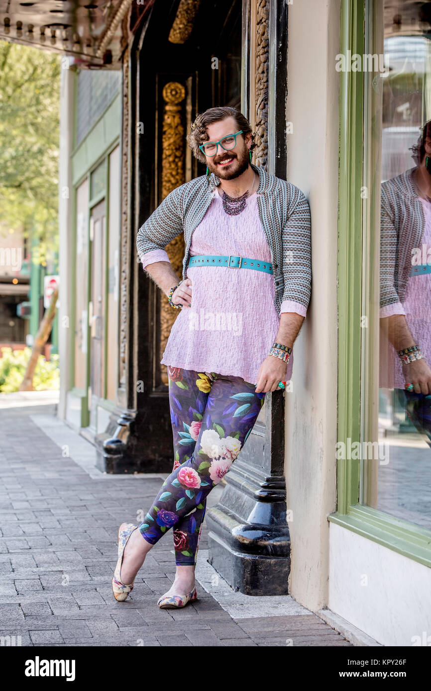 Geschlecht Flüssigkeit junger Mann Stockfoto