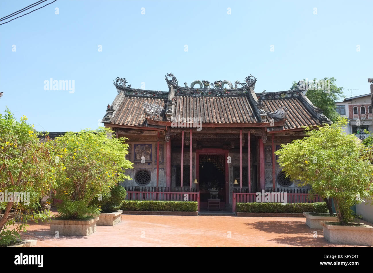 Traditionelle chinesische Tempel in Thailand Stockfoto